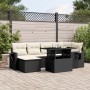 7-piece garden sofa set with black synthetic rattan cushions by vidaXL, Garden sets - Ref: Foro24-3268046, Price: 524,69 €, D...