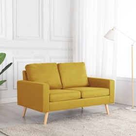 2 seater yellow fabric sofa by vidaXL, Sofas - Ref: Foro24-288709, Price: 256,99 €, Discount: %