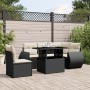 6-teilige Gartensofagarnitur und schwarze synthetische Rattankissen von vidaXL, Gartensets - Ref: Foro24-3268536, Preis: 494,...