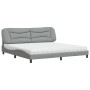 Bed with light gray fabric mattress 200x200 cm by vidaXL, Beds and slatted bases - Ref: Foro24-3208555, Price: 499,98 €, Disc...