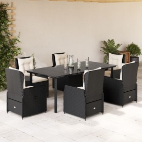 7-piece garden dining set and black synthetic rattan cushions by vidaXL, Garden sets - Ref: Foro24-3262838, Price: 817,99 €, ...