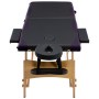 Klappbare Massageliege 2 Zonen aus schwarzem Holz von vidaXL, Massageliegen - Ref: Foro24-110207, Preis: 144,56 €, Rabatt: %