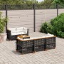 6-piece garden sofa set and black synthetic rattan cushions by vidaXL, Garden sets - Ref: Foro24-3261734, Price: 500,14 €, Di...