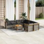 9-piece garden furniture set and gray synthetic rattan cushions by vidaXL, Garden sets - Ref: Foro24-3261774, Price: 655,76 €...