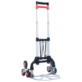 Silver aluminum folding transport cart 70 kg by vidaXL, Stairs on wheels - Ref: Foro24-146445, Price: 93,35 €, Discount: %