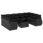 Set de sofás de jardín 10 pzas cojines ratán sintético negro de vidaXL, Conjuntos de jardín - Ref: Foro24-3268735, Precio: 71...