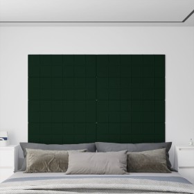 Wall panels 12 pcs dark green velvet 90x30cm 3.24 m² by vidaXL, Wall covering - Ref: Foro24-344128, Price: 59,10 €, Discount: %