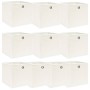 Cajas de almacenaje 10 uds tela blanco 32x32x32 cm de vidaXL, Cestas para almacenaje - Ref: Foro24-288351, Precio: 56,37 €, D...