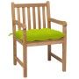 Garden chairs 6 pcs solid teak wood glossy green cushions by vidaXL, Garden chairs - Ref: Foro24-3073057, Price: 824,62 €, Di...