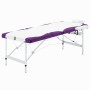 Klappbare Massageliege 3 Zonen aus weißem und violettem Aluminium von vidaXL, Massageliegen - Ref: Foro24-110241, Preis: 161,...