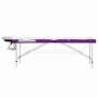 Klappbare Massageliege 3 Zonen aus weißem und violettem Aluminium von vidaXL, Massageliegen - Ref: Foro24-110241, Preis: 161,...