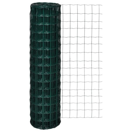 Green steel euro fence set 10x1.5 m by vidaXL, fence panels - Ref: Foro24-140575, Price: 47,99 €, Discount: %