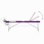 Klappbare Massageliege 3 Zonen aus weißem und violettem Aluminium von vidaXL, Massageliegen - Ref: Foro24-110241, Preis: 163,...