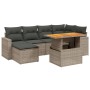 7-piece garden sofa set with gray PE rattan cushions by vidaXL, Garden sets - Ref: Foro24-3271417, Price: 490,82 €, Discount: %