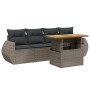 Set Gartensofas mit Kissen 5 Stück synthetisches Rattangrau von vidaXL, Gartensets - Ref: Foro24-3272075, Preis: 380,46 €, Ra...