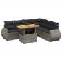 7-piece garden sofa set with gray PE rattan cushions by vidaXL, Garden sets - Ref: Foro24-3272215, Price: 525,99 €, Discount: %