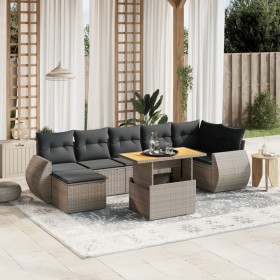 Garden sofa set 8 pieces and gray synthetic rattan cushions by vidaXL, Garden sets - Ref: Foro24-3272306, Price: 560,99 €, Di...