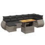 Garden sofa set 8 pieces and gray synthetic rattan cushions by vidaXL, Garden sets - Ref: Foro24-3272306, Price: 587,06 €, Di...