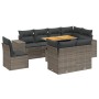 Garden furniture set 9 pieces and gray synthetic rattan cushions by vidaXL, Garden sets - Ref: Foro24-3272733, Price: 713,99 ...