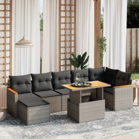 Garden sofa set 8 pieces and gray synthetic rattan cushions by vidaXL, Garden sets - Ref: Foro24-3273188, Price: 532,16 €, Di...