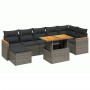 Set mit 8 Gartensofas und Kissen synthetisches Rattangrau von vidaXL, Gartensets - Ref: Foro24-3273188, Preis: 548,84 €, Raba...