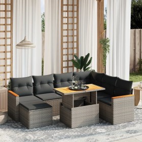 Garden sofa set 8 pieces and gray synthetic rattan cushions by vidaXL, Garden sets - Ref: Foro24-3273195, Price: 532,16 €, Di...