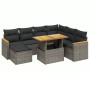 Garden sofa set 8 pieces and gray synthetic rattan cushions by vidaXL, Garden sets - Ref: Foro24-3273195, Price: 548,84 €, Di...