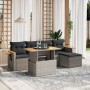 6-piece garden furniture set with gray synthetic rattan cushions by vidaXL, Garden sets - Ref: Foro24-3271732, Price: 418,19 ...