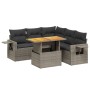 Set de muebles de jardín 6 pzas y cojines ratán sintético gris de vidaXL, Conjuntos de jardín - Ref: Foro24-3271753, Precio: ...