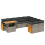 Set mit 10 Gartensofas mit Kissen synthetisches Rattangrau von vidaXL, Gartensets - Ref: Foro24-3274126, Preis: 717,98 €, Rab...