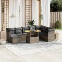 9-teiliges Gartenmöbel-Set und Kissen synthetisches Rattangrau von vidaXL, Gartensets - Ref: Foro24-3275517, Preis: 613,53 €,...