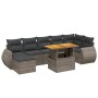 Set mit 8 Gartensofas und Kissen synthetisches Rattangrau von vidaXL, Gartensets - Ref: Foro24-3275825, Preis: 582,99 €, Raba...