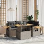 Set Gartensofas mit Kissen 5 Stück synthetisches Rattangrau von vidaXL, Gartensets - Ref: Foro24-3273503, Preis: 410,15 €, Ra...