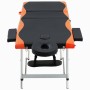 Klappbare Massageliege 3 Zonen Aluminium schwarz und orange von vidaXL, Massageliegen - Ref: Foro24-110235, Preis: 153,68 €, ...