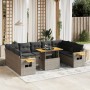 Garden sofa set 10 pieces with gray synthetic rattan cushions by vidaXL, Garden sets - Ref: Foro24-3273664, Price: 717,01 €, ...