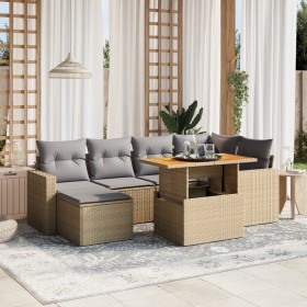 Set mit 11 Gartensofas und Kissen synthetisches Rattangrau von vidaXL, Gartensets - Ref: Foro24-3274593, Preis: 707,78 €, Rab...