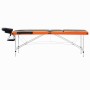 Klappbare Massageliege 3 Zonen Aluminium schwarz und orange von vidaXL, Massageliegen - Ref: Foro24-110235, Preis: 153,68 €, ...