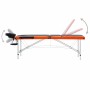 Klappbare Massageliege 3 Zonen Aluminium schwarz und orange von vidaXL, Massageliegen - Ref: Foro24-110235, Preis: 153,68 €, ...