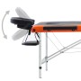 Klappbare Massageliege 3 Zonen Aluminium schwarz und orange von vidaXL, Massageliegen - Ref: Foro24-110235, Preis: 153,68 €, ...