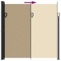 Toldo lateral retráctil beige 200x600 cm de vidaXL, Sombrillas - Ref: Foro24-4004555, Precio: 133,00 €, Descuento: %