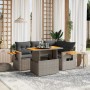 Garden sofa set with 5-piece synthetic rattan gray cushions by vidaXL, Garden sets - Ref: Foro24-3271739, Price: 406,85 €, Di...