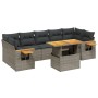 Set mit 8 Gartensofas und Kissen synthetisches Rattangrau von vidaXL, Gartensets - Ref: Foro24-3273433, Preis: 617,17 €, Raba...