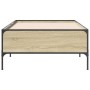 Estructura cama madera ingeniería metal roble Sonoma 90x190 cm de vidaXL, Camas y somieres - Ref: Foro24-844987, Precio: 87,9...