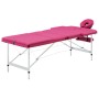 Klappbare Massageliege 3 Zonen Aluminium rosa von vidaXL, Massageliegen - Ref: Foro24-110197, Preis: 159,94 €, Rabatt: %