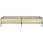 Estructura cama madera ingeniería metal roble Sonoma 90x190 cm de vidaXL, Camas y somieres - Ref: Foro24-844987, Precio: 87,9...