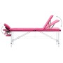 Klappbare Massageliege 3 Zonen Aluminium rosa von vidaXL, Massageliegen - Ref: Foro24-110197, Preis: 159,94 €, Rabatt: %