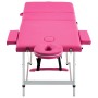 Klappbare Massageliege 3 Zonen Aluminium rosa von vidaXL, Massageliegen - Ref: Foro24-110197, Preis: 159,94 €, Rabatt: %