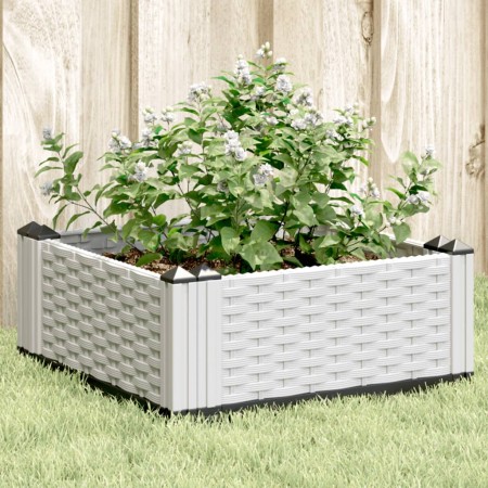 Jardinera con clavijas PP blanco 42,5x42,5x28,5 cm de vidaXL, Maceteros y jardineras - Ref: Foro24-368005, Precio: 22,87 €, D...