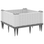 Jardinera con clavijas PP blanco 42,5x42,5x28,5 cm de vidaXL, Maceteros y jardineras - Ref: Foro24-368005, Precio: 22,87 €, D...