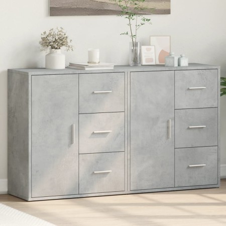 Sideboard aus Ingenieurholz 2 Stück Beton grau 60x31x70 cm von vidaXL, Sideboards - Ref: Foro24-3276556, Preis: 150,69 €, Rab...